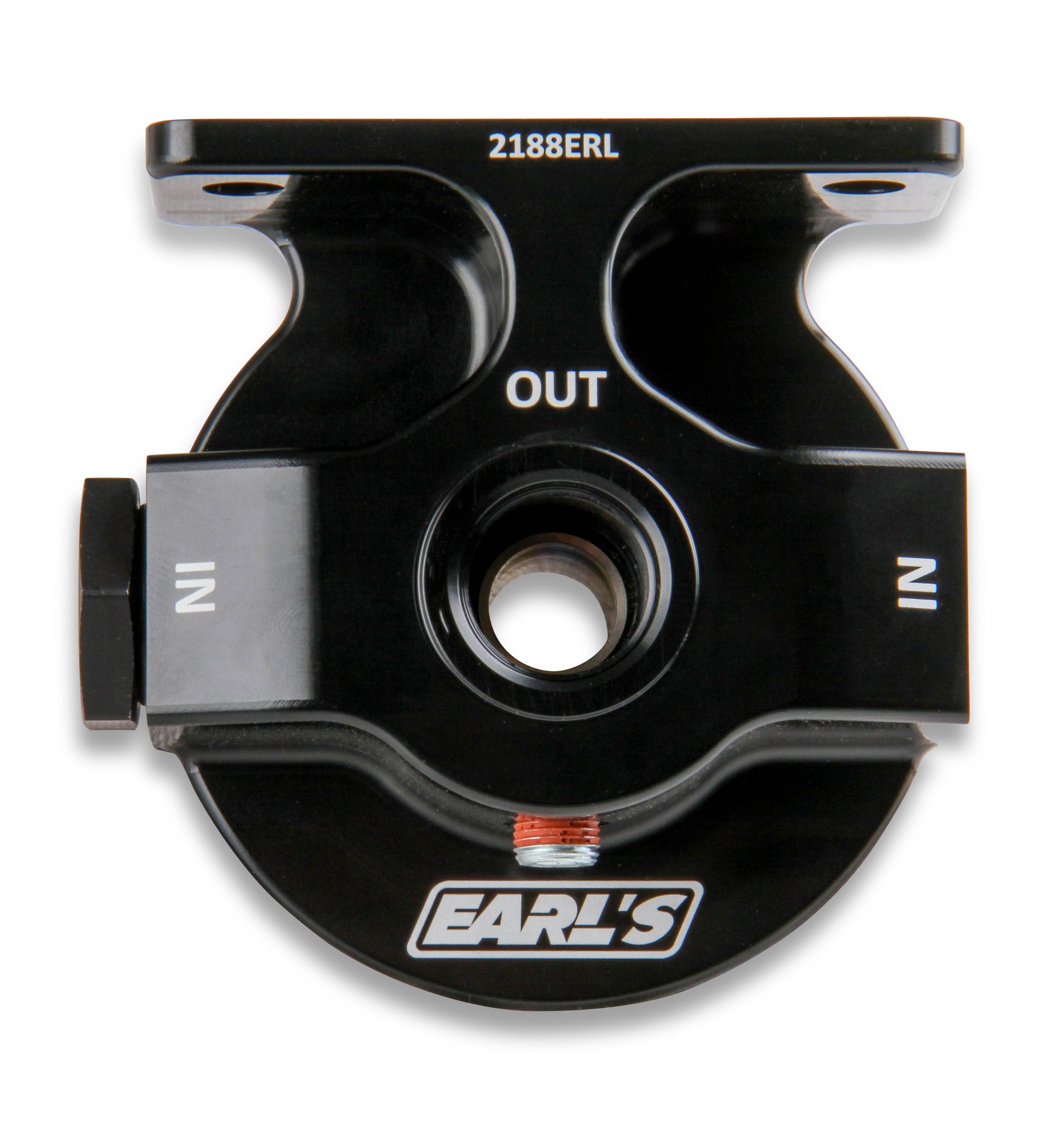 Billet Remote Oil Filter Mount Kit, Black Anodized, 10 AN O-Ring Ports by Earl's Performance