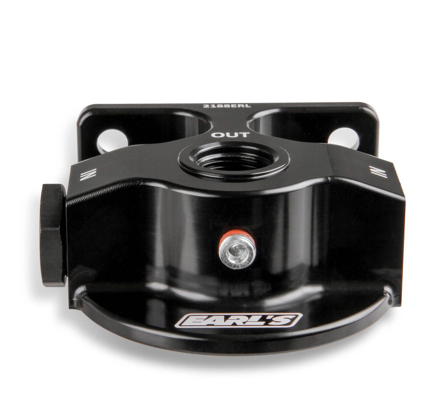Billet Remote Oil Filter Mount Kit, Black Anodized, 10 AN O-Ring Ports by Earl's Performance