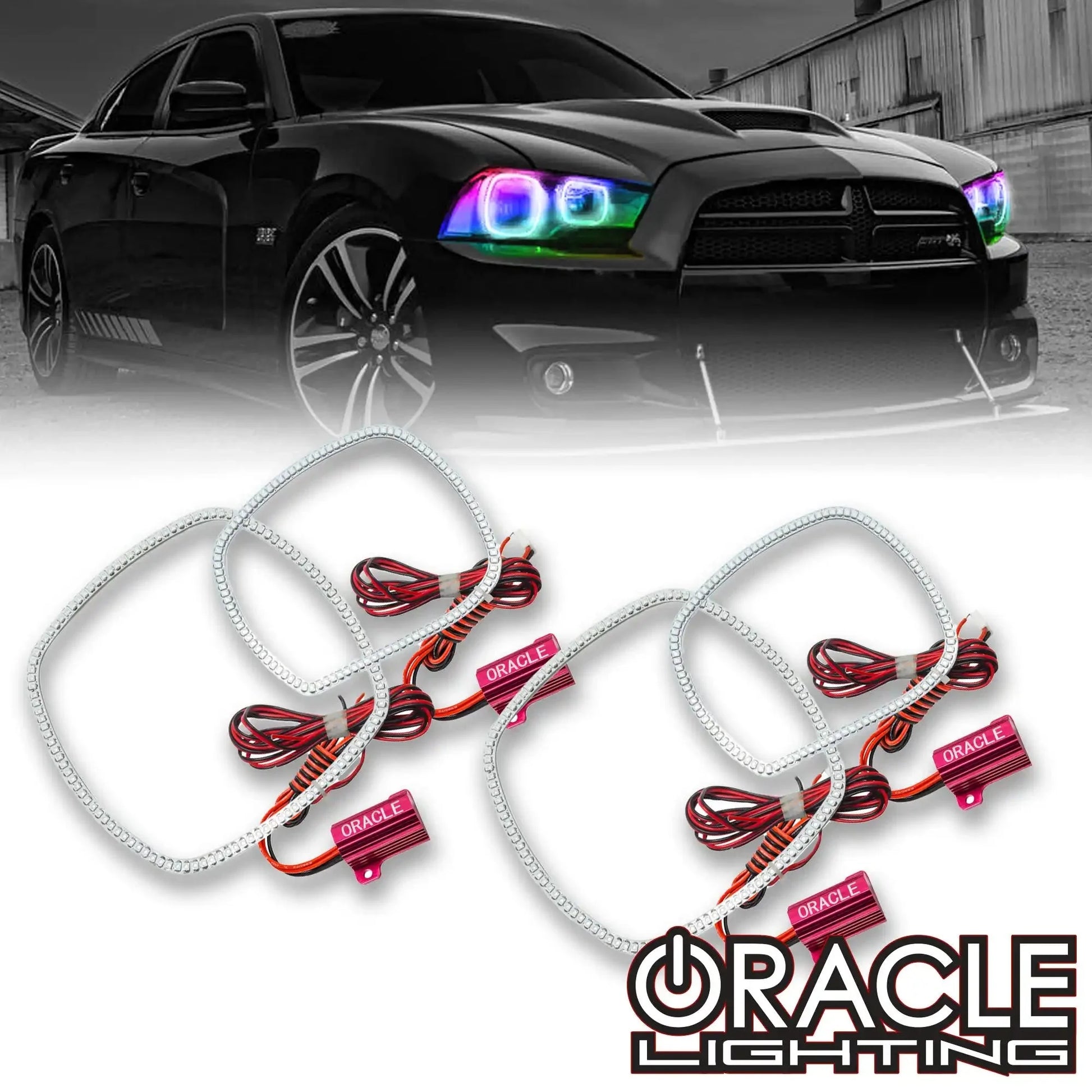 ORACLE Lighting 2011-2014 Dodge Charger LED Headlight Halo Kit by ORACLE Lighting