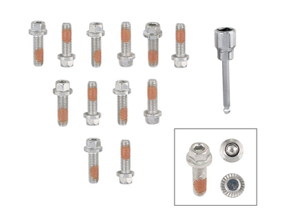 Mr. Gasket Headlock Locking Header Bolts - M8-1.25 x 25mm - Set of 12 by Mr Gasket