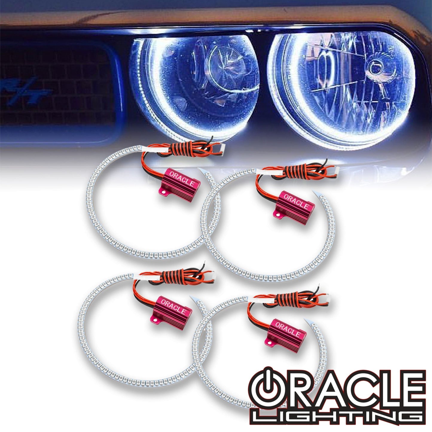 ORACLE Lighting 2008-2014 Dodge Challenger LED Headlight Halo Kit - Standard Mount by ORACLE Lighting