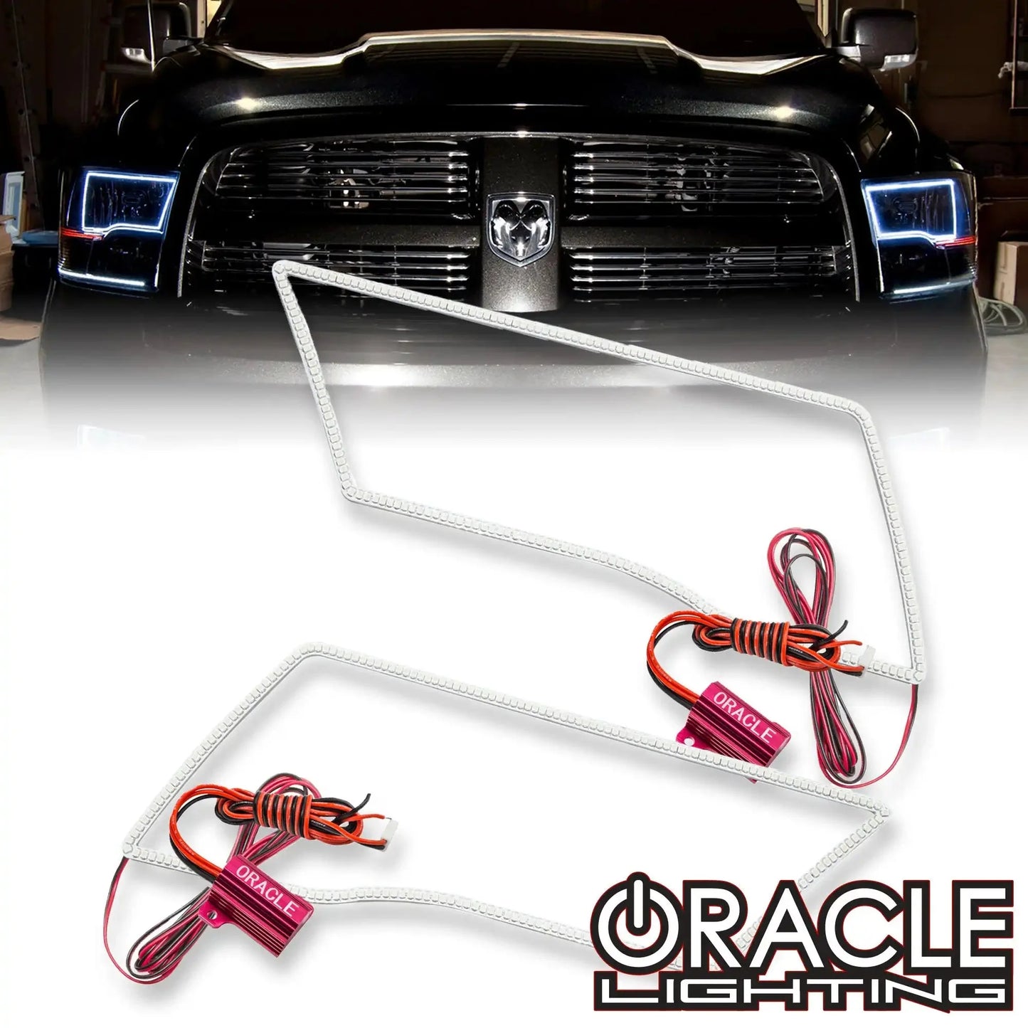 ORACLE Lighting 2009-2018 RAM Sport (Quad) LED Headlight Halo Kit by ORACLE Lighting