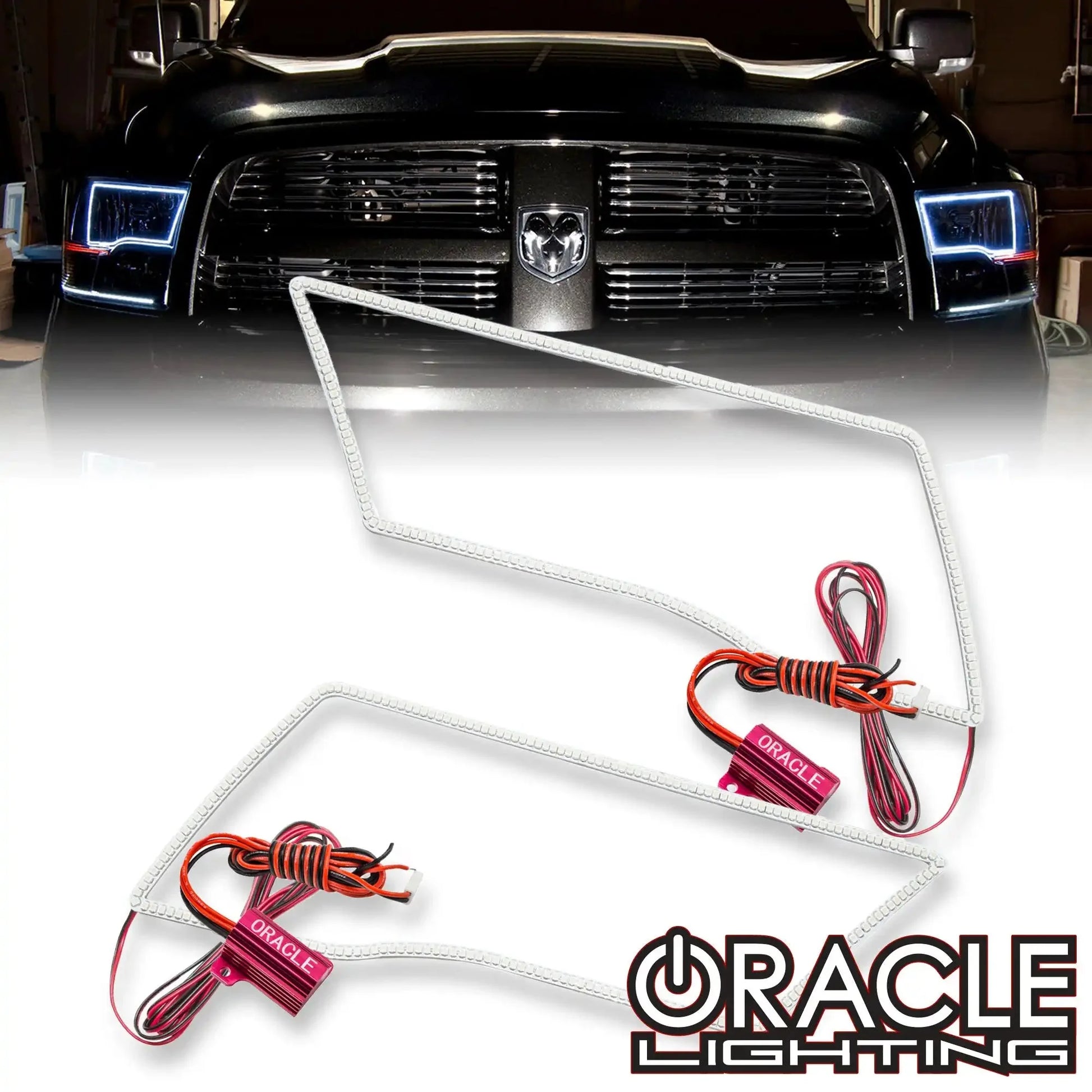 ORACLE Lighting 2009-2018 RAM Sport (Quad) LED Headlight Halo Kit by ORACLE Lighting