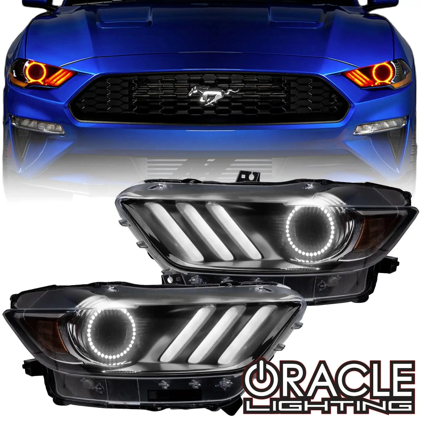ORACLE Lighting 2015-2017 Ford Mustang V6/GT/Shelby ColorSHIFT DRL Upgrade w/Halo Kit by ORACLE Lighting