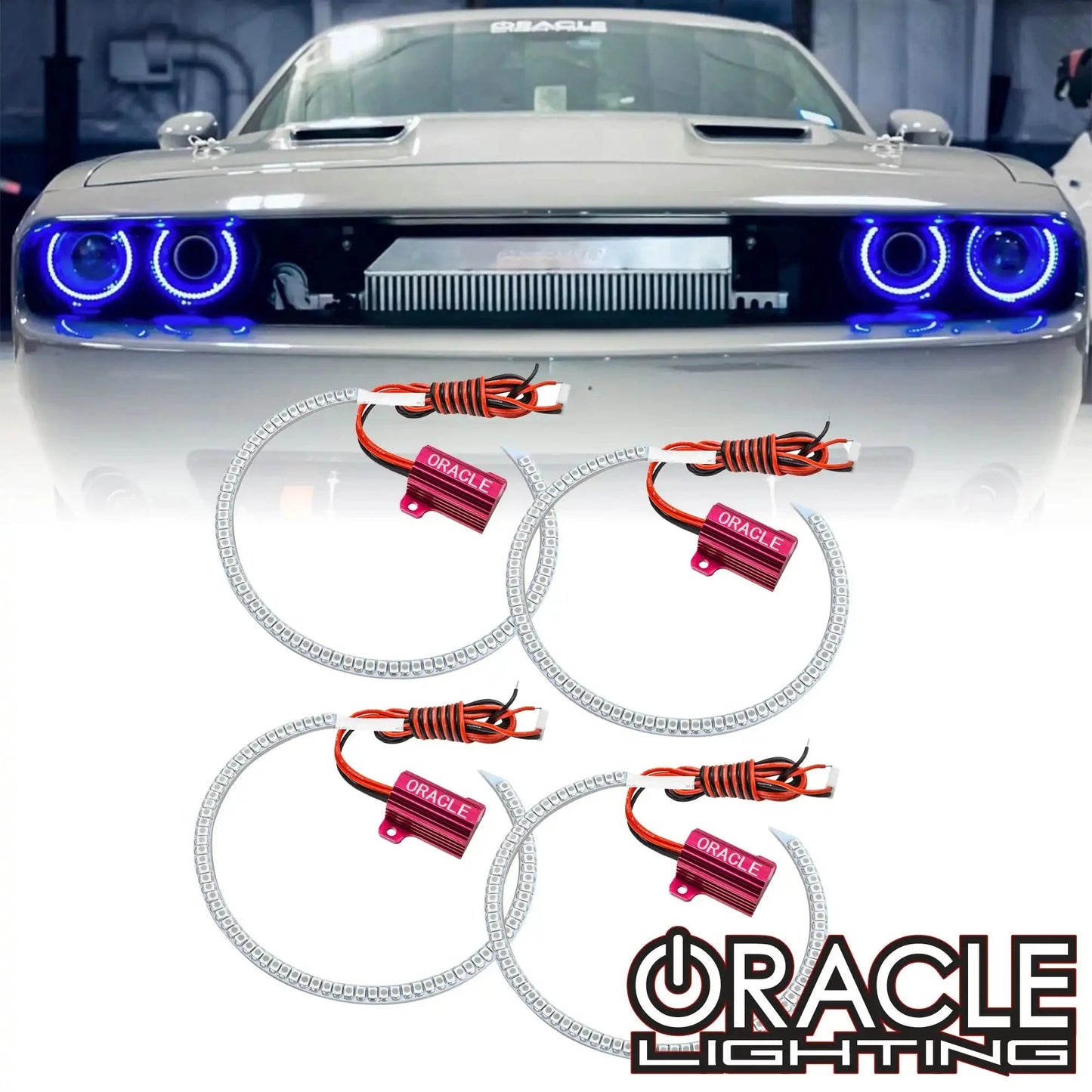 2015–23 Dodge Challenger Halo Lights — Standard Mount by ORACLE Lighting