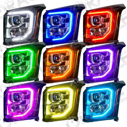 ORACLE Lighting 2015-2020 GMC Yukon LED ColorSHIFT Headlight Halo Kit by ORACLE Lighting