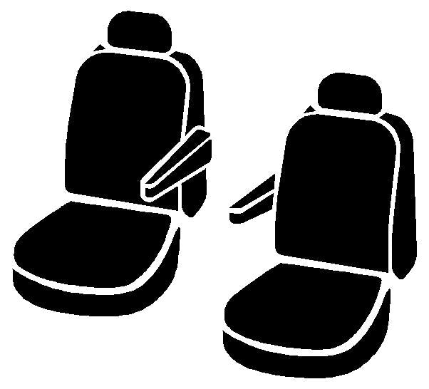 TR40 Series - Wrangler Saddleblanket Custom Fit Front Seat Cover - Black by FIA