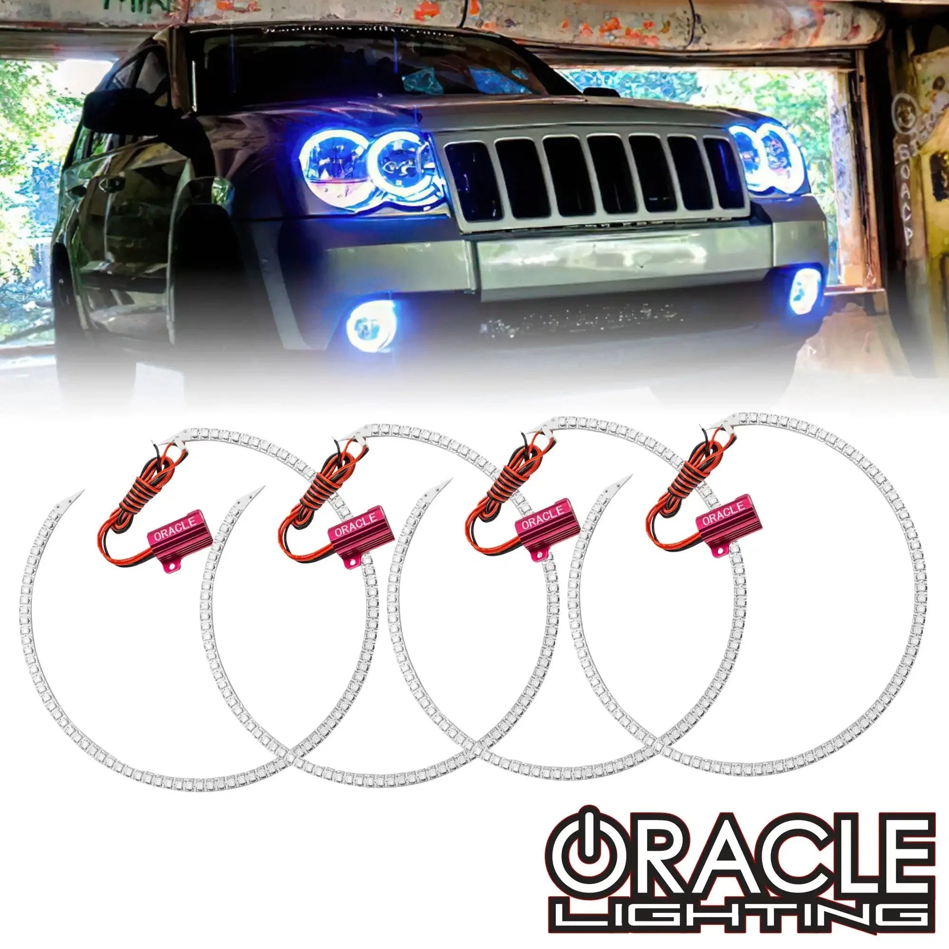 ORACLE Lighting 2005-2010 Jeep Grand Cherokee LED Headlight Halo Kit by ORACLE Lighting