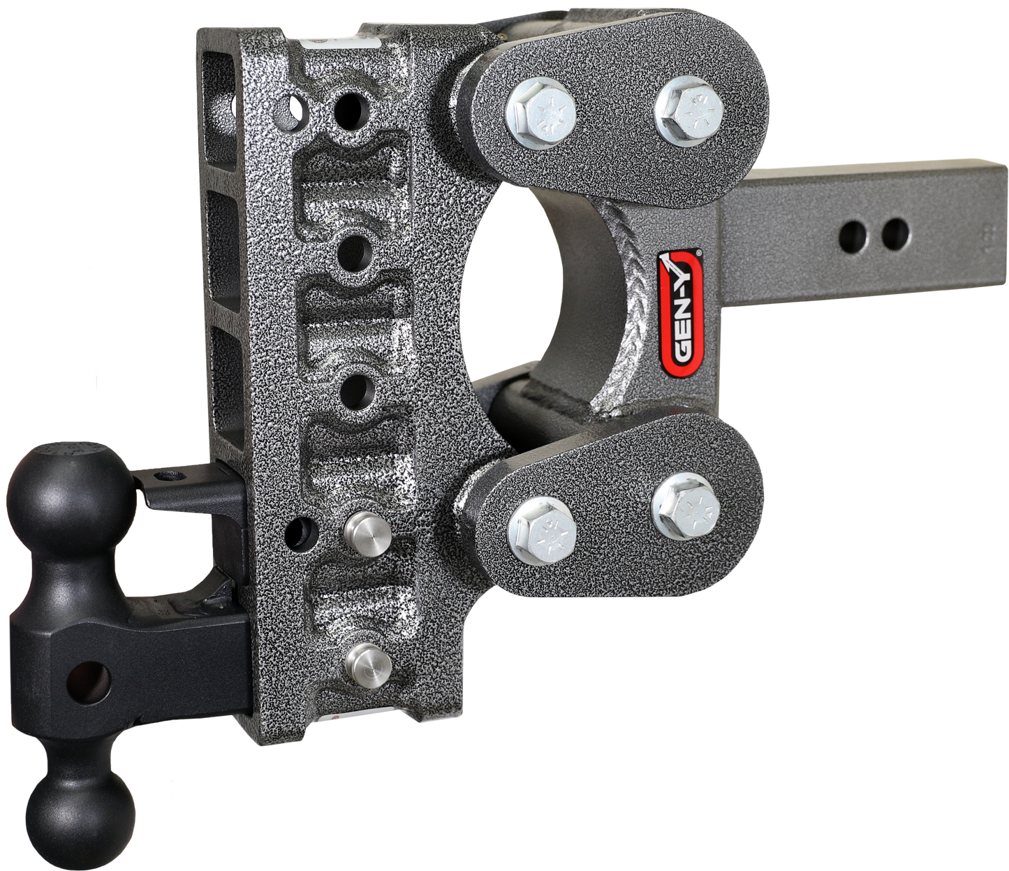 BOSS TORSION-FLEX 2.5" Shank 7.5" Drop 1.7K TW 16K Hitch Dual-Ball PintleLock by GEN-Y Hitch