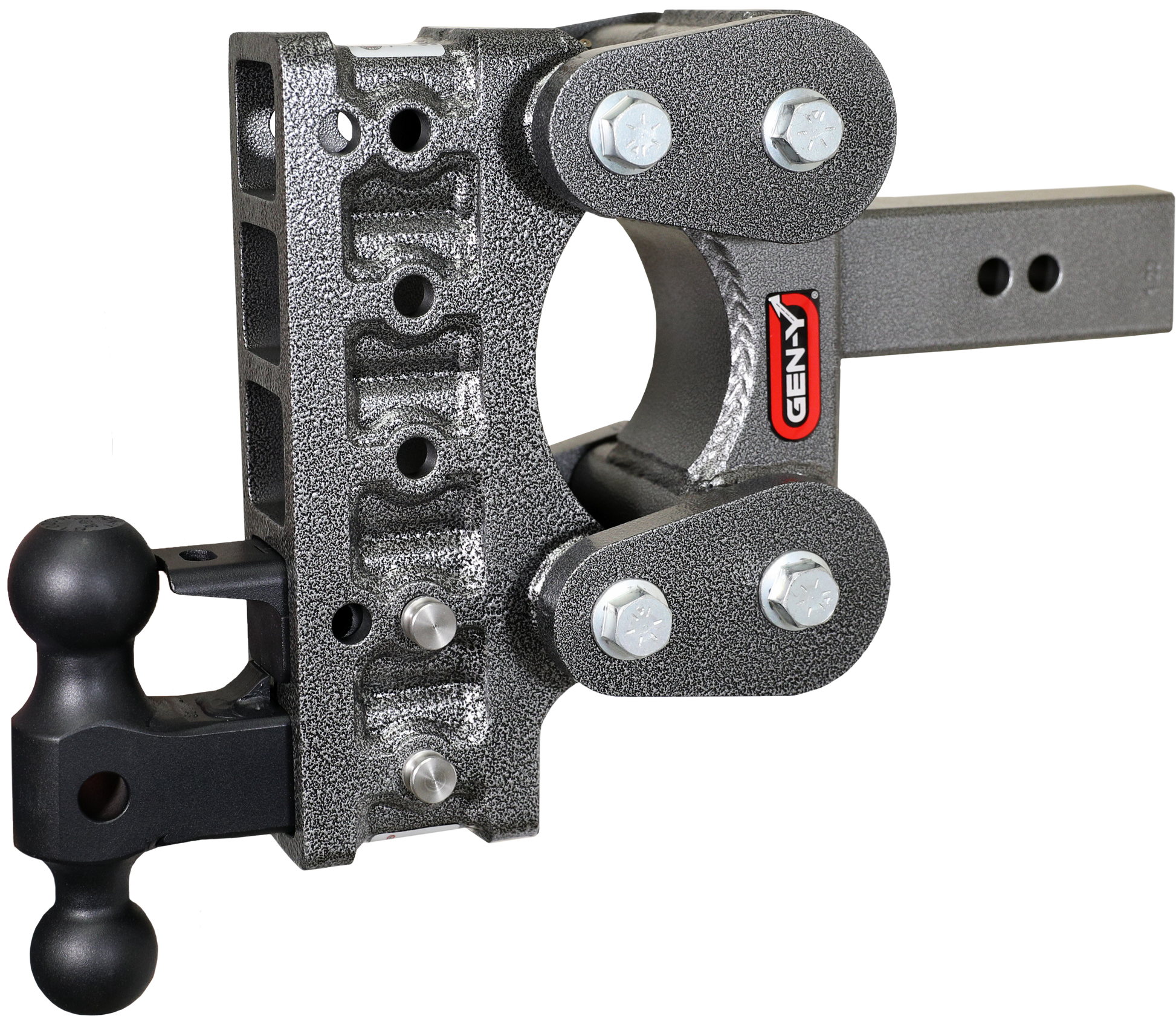 BOSS TORSION-FLEX 2.5" Shank 7.5" Drop 1.7K TW 16K Hitch Dual-Ball PintleLock by GEN-Y Hitch