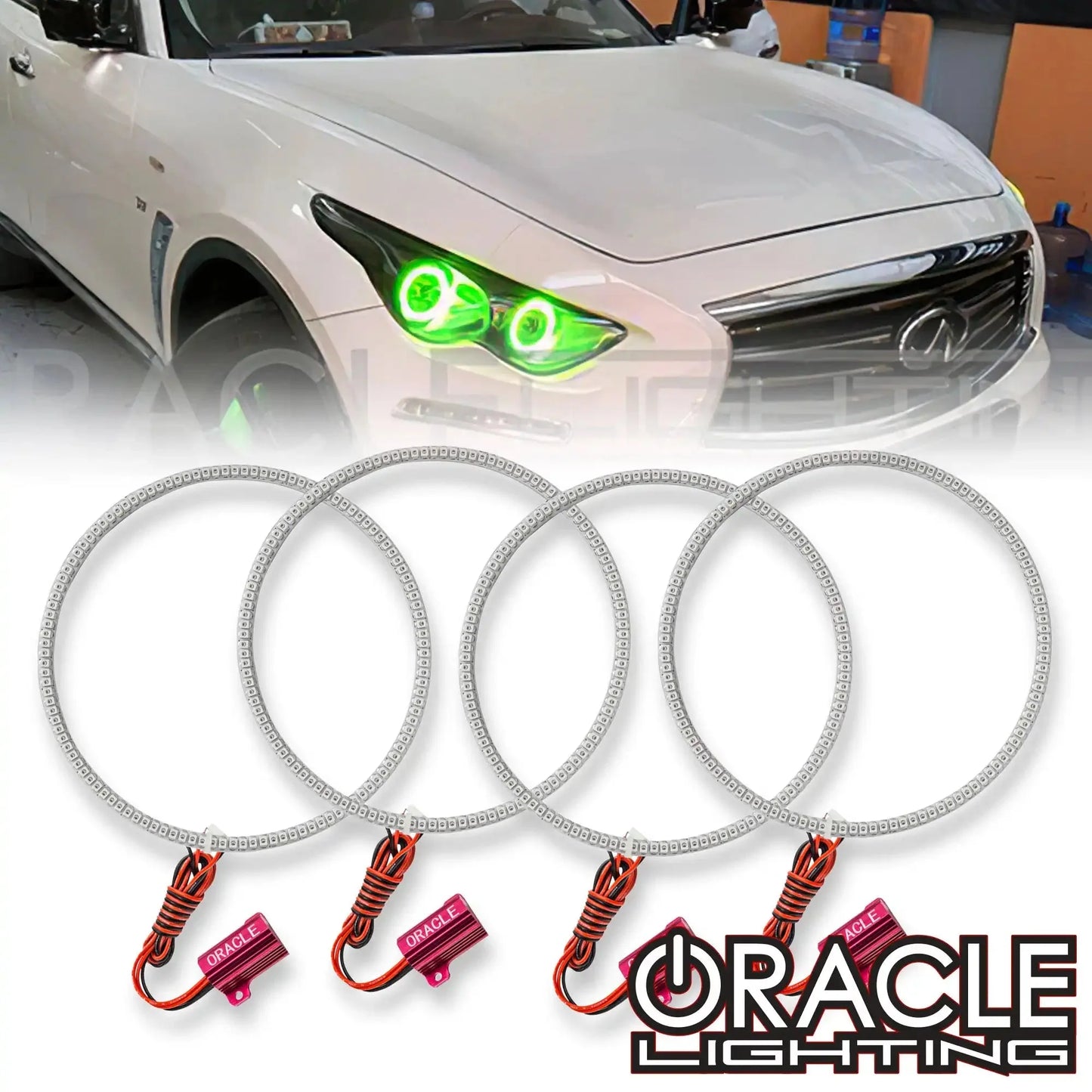 ORACLE Lighting 2009-2015 Infiniti QX70 LED Headlight Halo Kit by ORACLE Lighting
