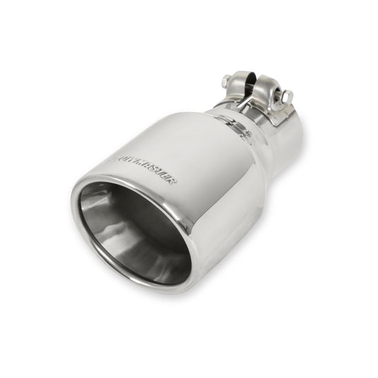 Exhaust Tip - 4.00 in. Rolled Angle Polished SS Fits 2.50 in. Tubing - clamp on by Flowmaster