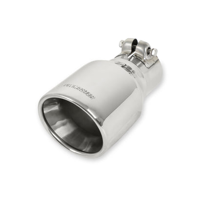 Exhaust Tip - 4.00 in. Rolled Angle Polished SS Fits 2.50 in. Tubing - clamp on by Flowmaster