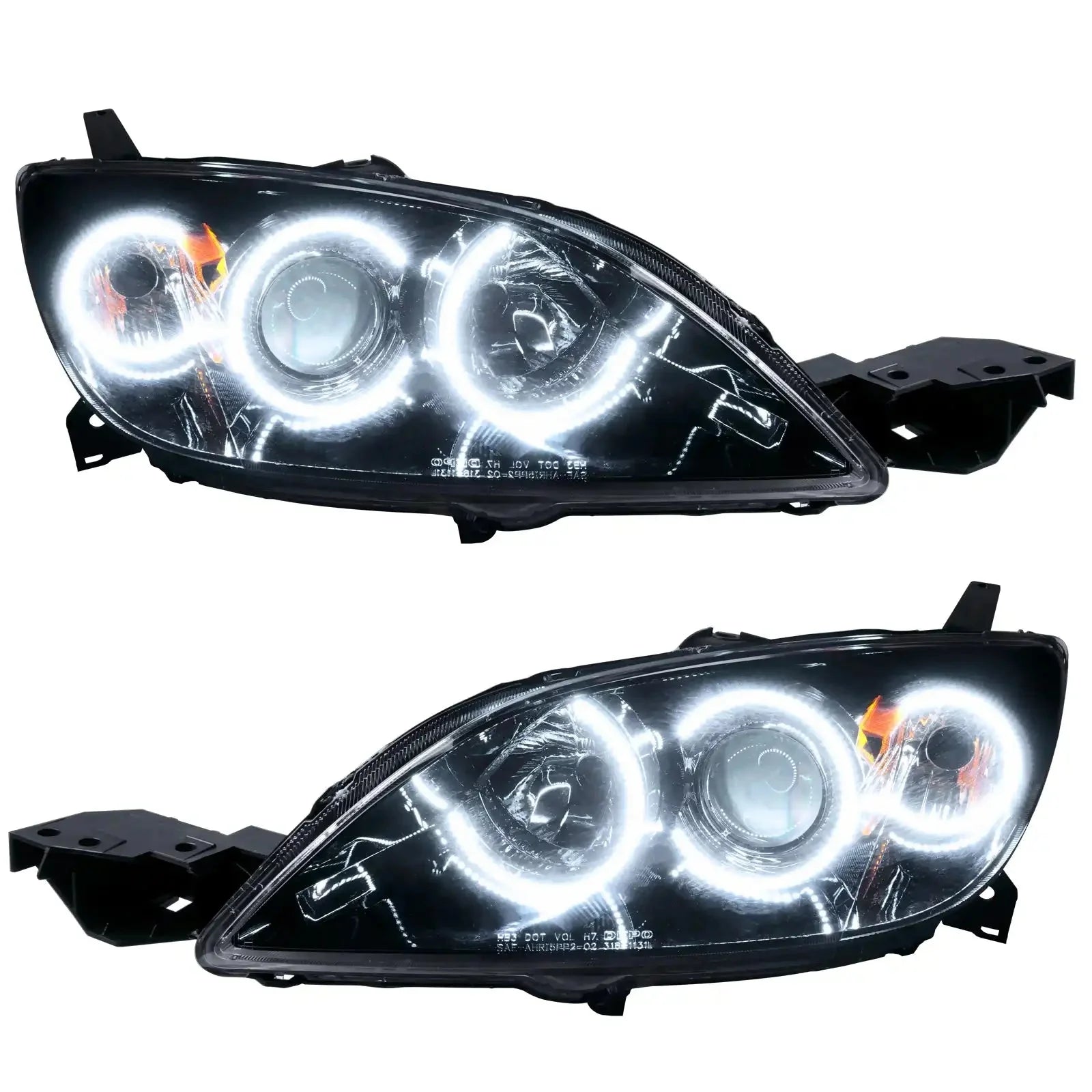 ORACLE Lighting 2004-2009 Mazda 3 Pre-Assembled Halo Headlights - 4DR HALOGEN STYLE by ORACLE Lighting