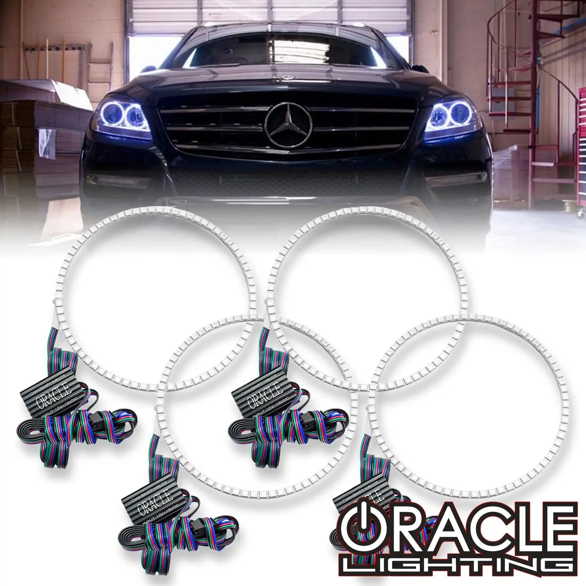 ORACLE Lighting 2006-2012 Mercedes ML Class LED Headlight Halo Kit by ORACLE Lighting