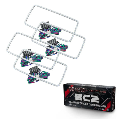 ORACLE Lighting 2007-2013 GMC Sierra LED Headlight Halo Kit (Square Style) by ORACLE Lighting