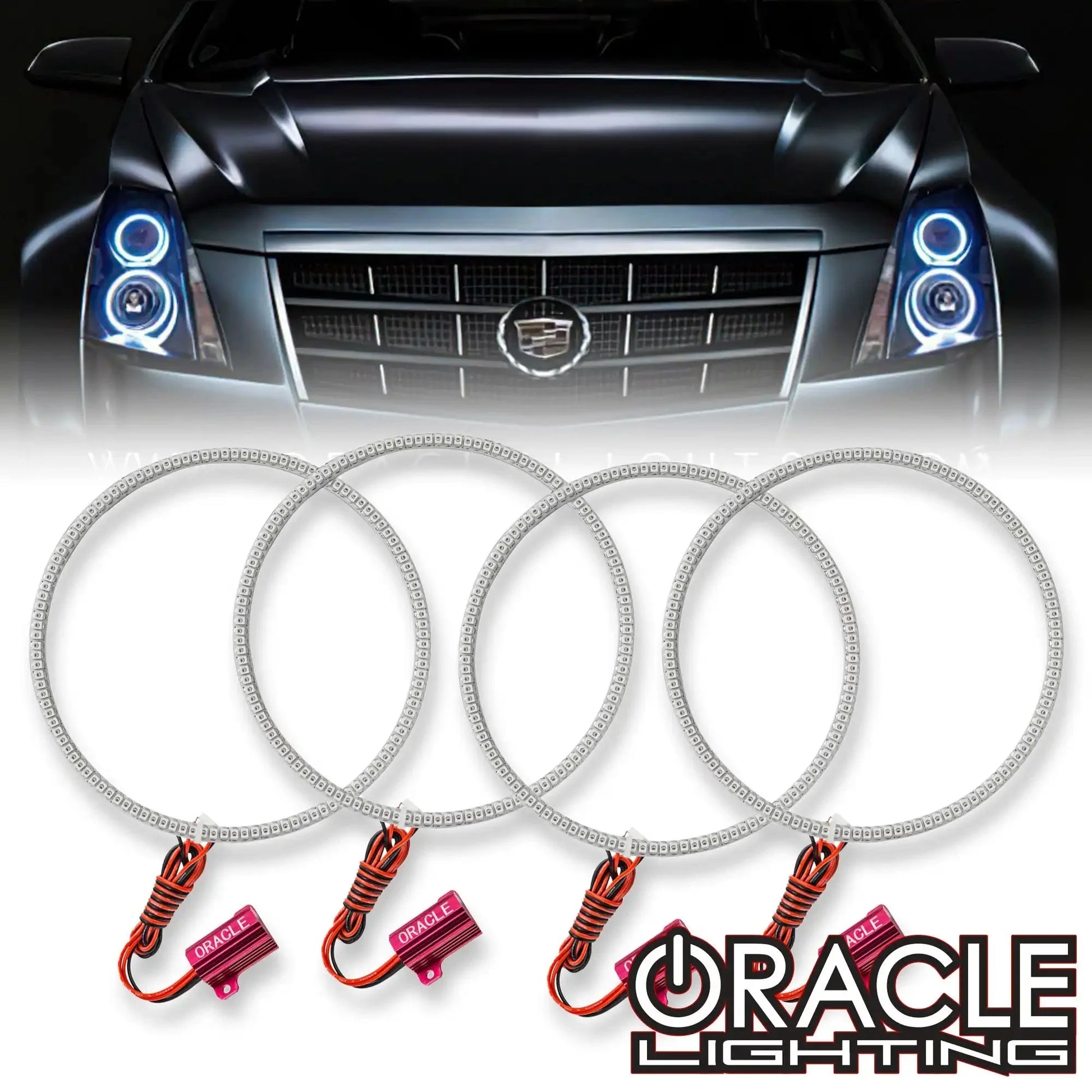 ORACLE Lighting 2008-2013 Cadillac CTS/CTS-V Sedan LED Headlight Halo Kit by ORACLE Lighting