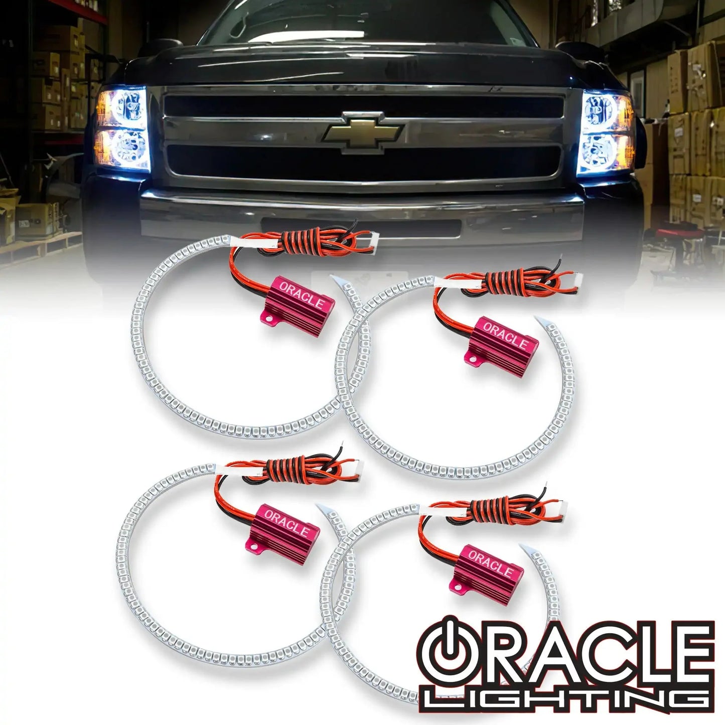 ORACLE Lighting 2007-2013 Chevy Silverado LED Headlight Halo Kit by ORACLE Lighting