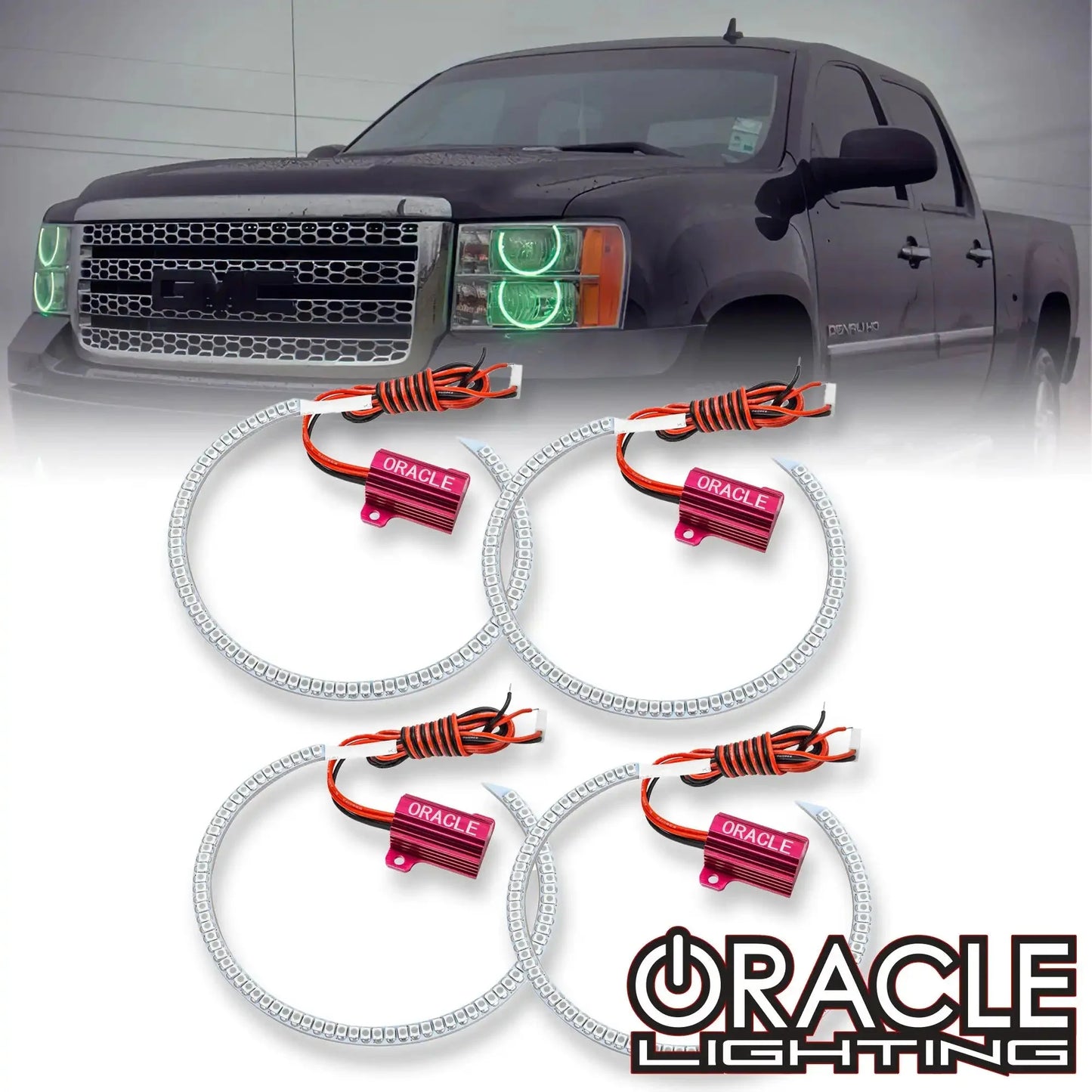 ORACLE Lighting 2007-2013 GMC Sierra LED Headlight Halo Kit (Round Style) by ORACLE Lighting