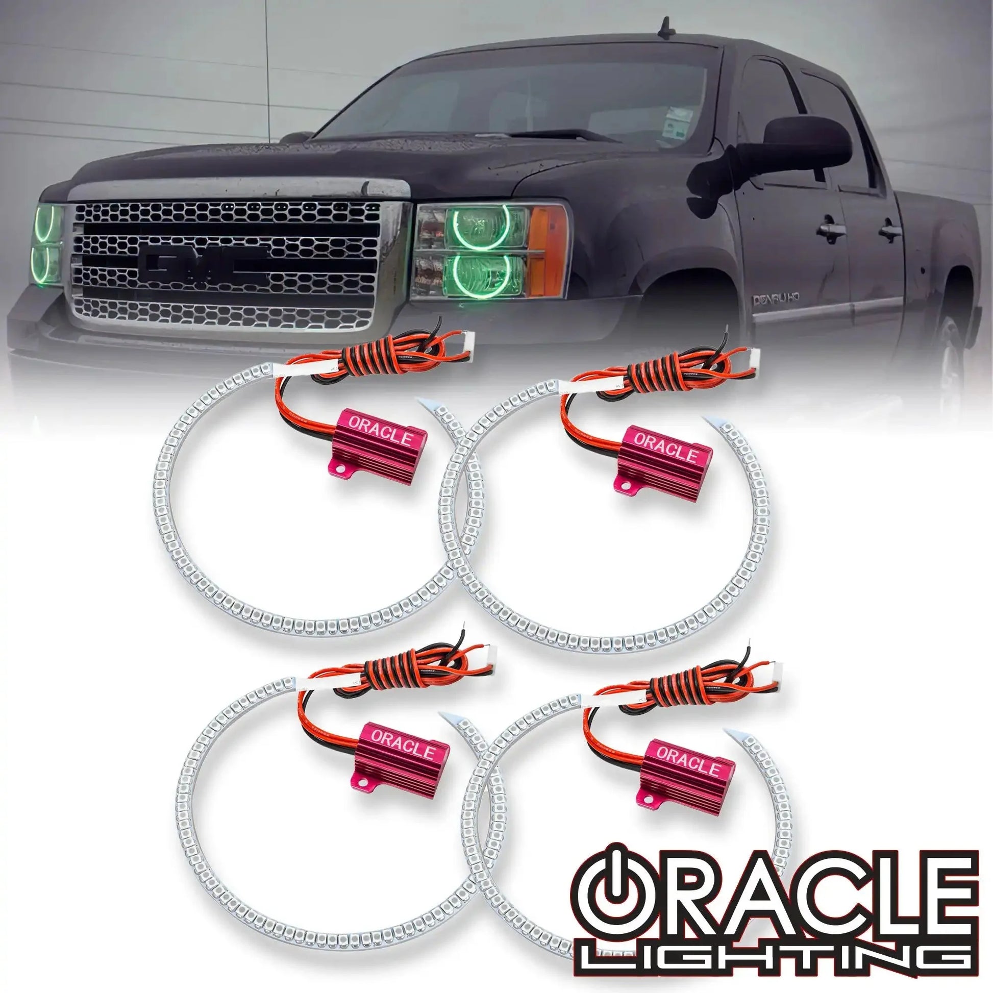 ORACLE Lighting 2007-2013 GMC Sierra LED Headlight Halo Kit (Round Style) by ORACLE Lighting