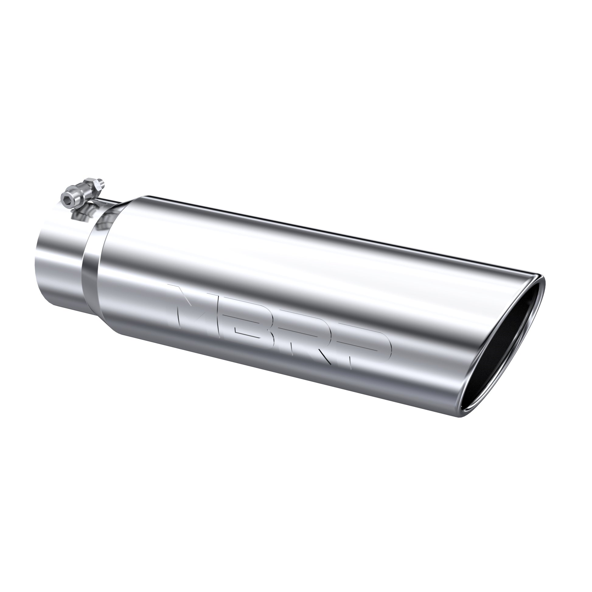 Tip. 5in. O.D.. Angled Rolled End. 4in. inlet 18in. in length. T304. by MBRP Exhaust