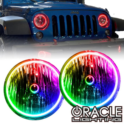 ORACLE Lighting 2007-2017 Jeep Wrangler JK LED Headlight Halo Kit by ORACLE Lighting
