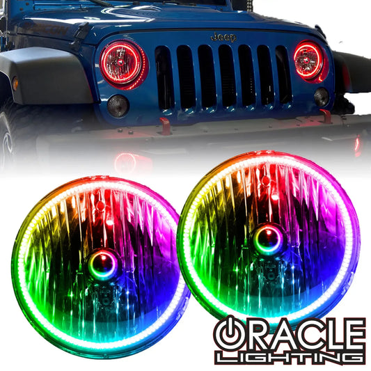 ORACLE Lighting 2007-2017 Jeep Wrangler JK LED Headlight Halo Kit by ORACLE Lighting