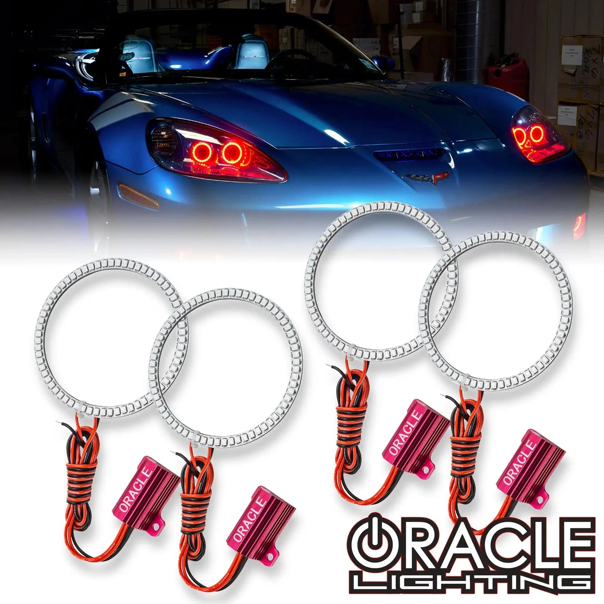 ORACLE Lighting 2005-2013 Chevrolet C6 Corvette LED Headlight Halo Kit by ORACLE Lighting