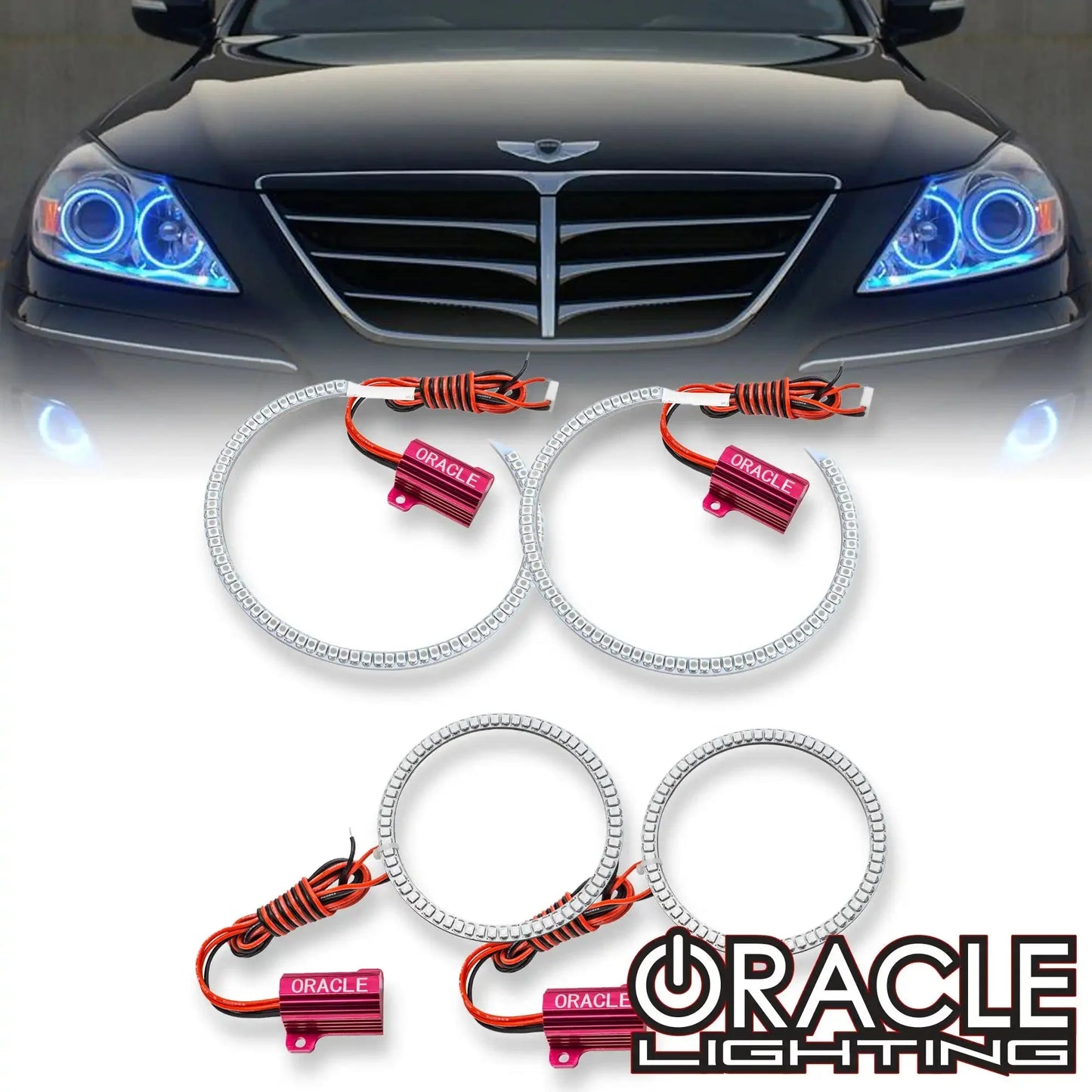 ORACLE Lighting 2009-2010 Hyundai Genesis LED Headlight Halo Kit by ORACLE Lighting