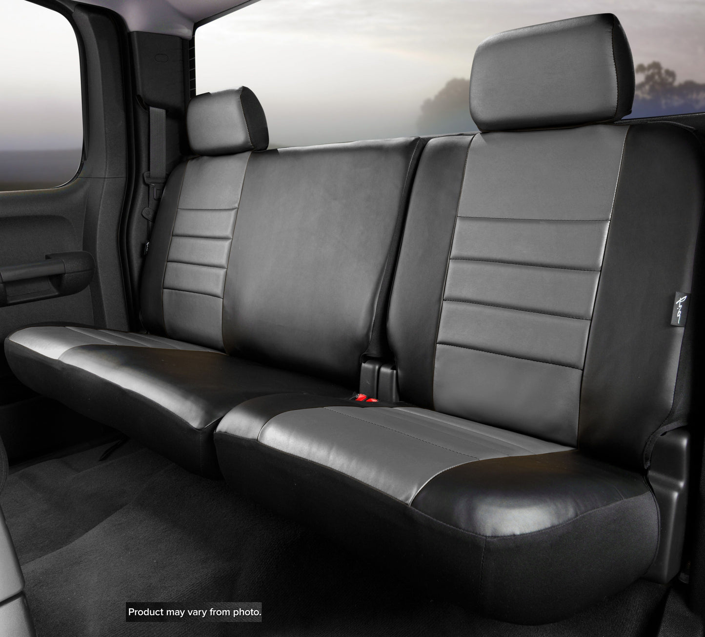 SL60 Series - Leatherlite Simulated Leather Custom Fit Rear Seat Cover- Gray by FIA