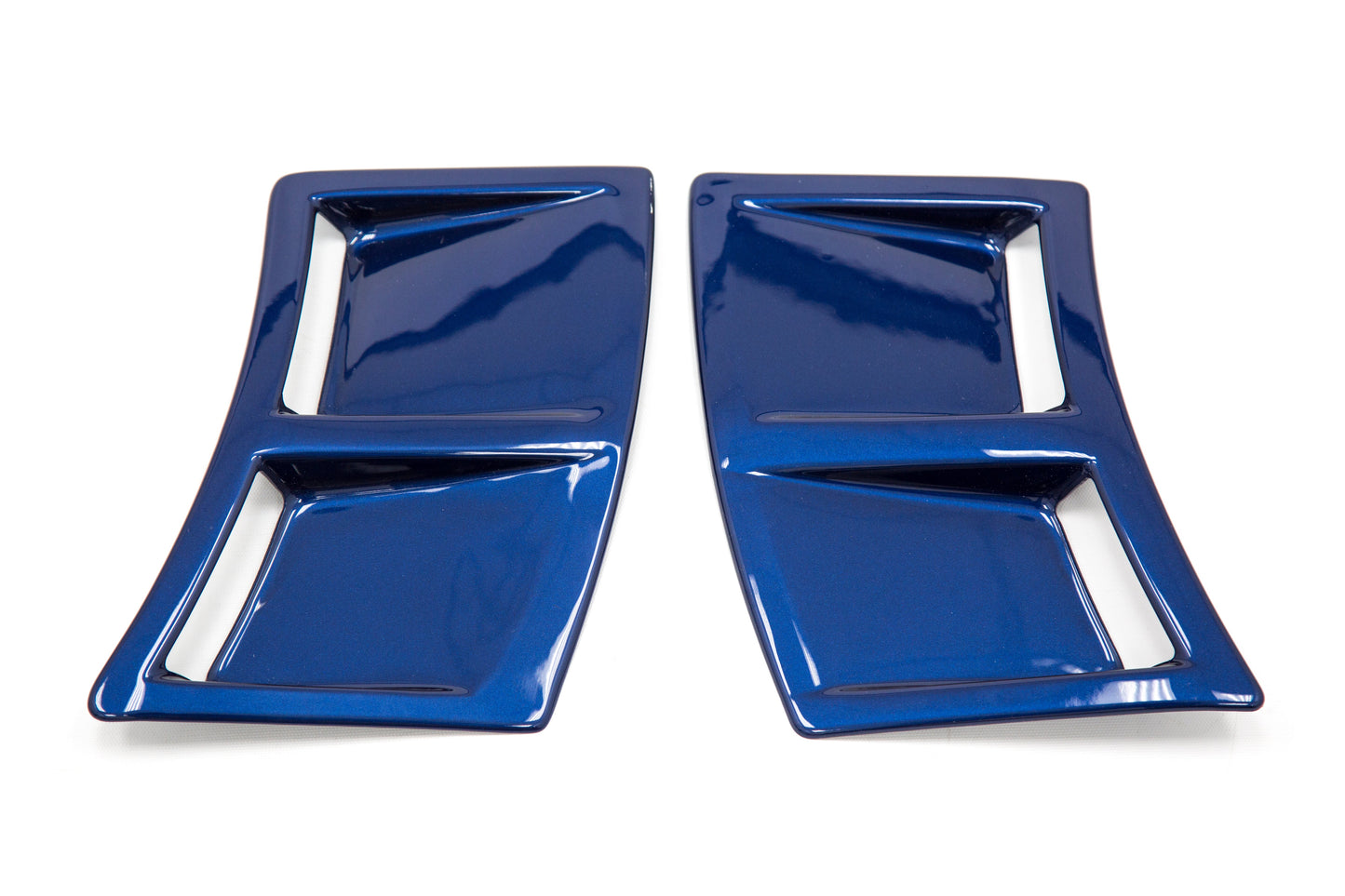 OLM S207 Style Paint Matched Rear Bumper Vent Inserts - Galaxy Blue Pearl - 2015-2021 Subaru WRX / STI by OLM