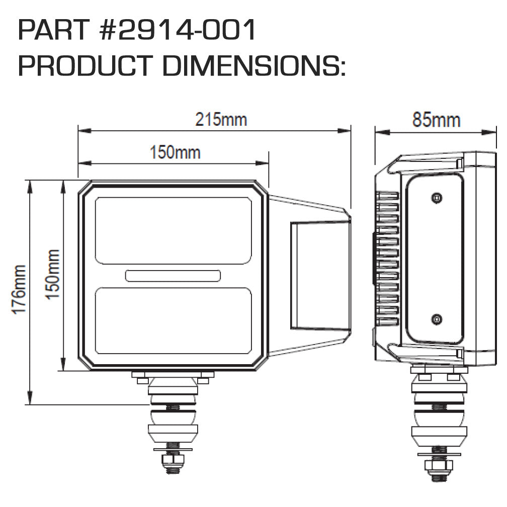 LED Plow Headlight with Heated Lens | Multifunction DOT Compliant by ORACLE Lighting