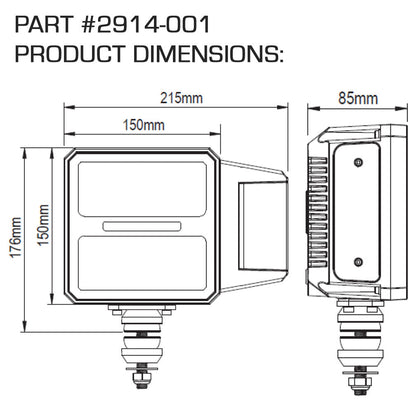 LED Plow Headlight with Heated Lens | Multifunction DOT Compliant by ORACLE Lighting