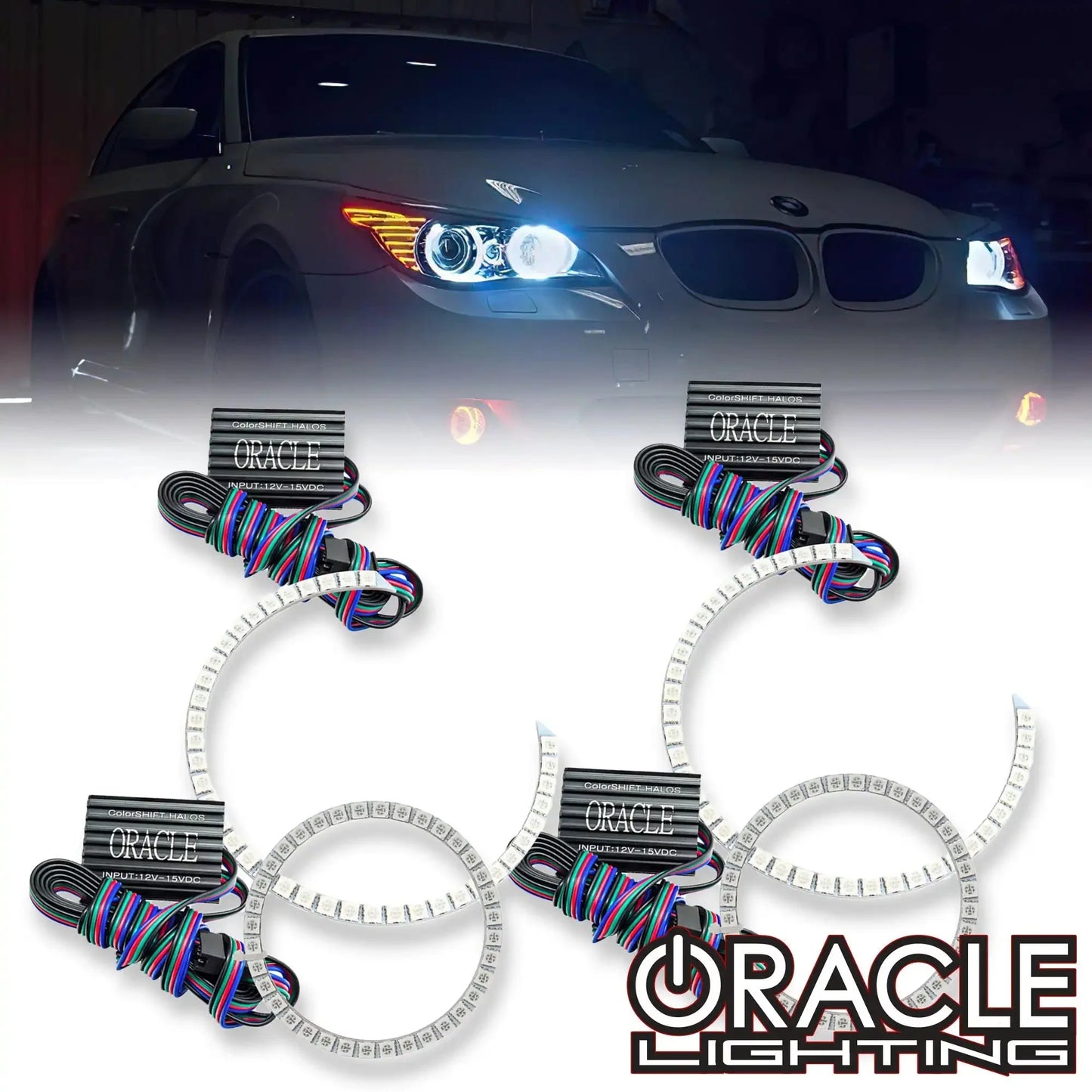2003-2010 BMW 5 Series ORACLE Headlight Halo Kit-E60 by ORACLE Lighting