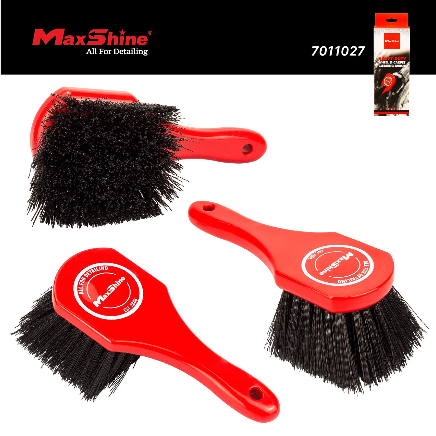 Deep Clean Brush | Heavy-Duty Wheel and Carpet Cleaning Brush by MaxshineUSA