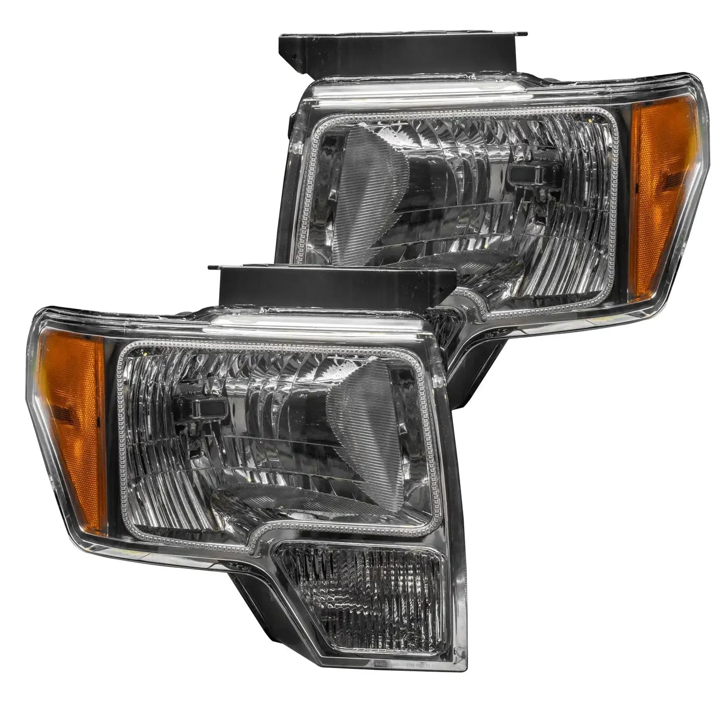 ORACLE Lighting 2009-2014 Ford F-150 Pre-Assembled Halo Headlights - Non HID - Chrome Housing by ORACLE Lighting