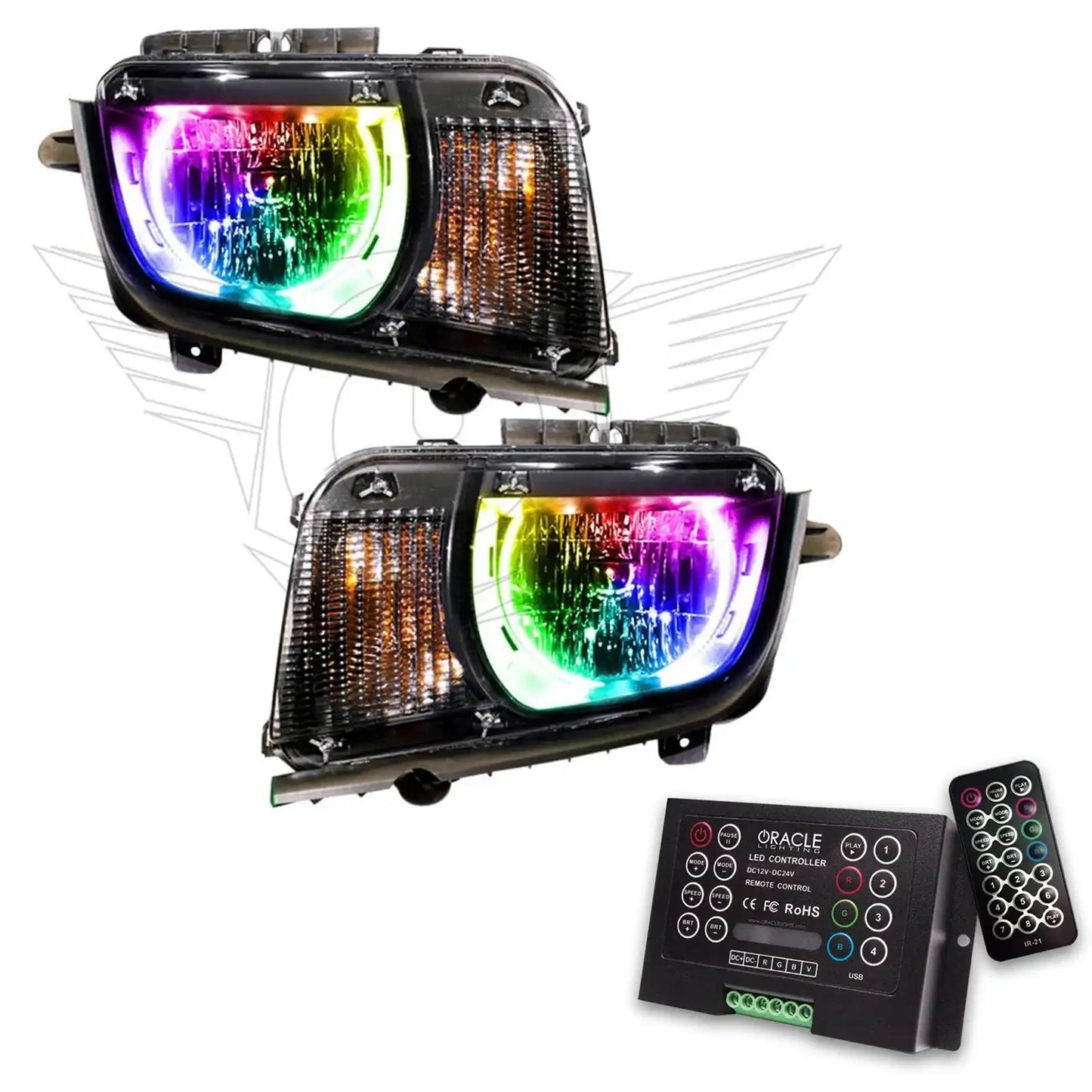 ORACLE Lighting 2010-2013 Chevrolet Camaro Non RS Pre-Assembled Halo Headlights by ORACLE Lighting
