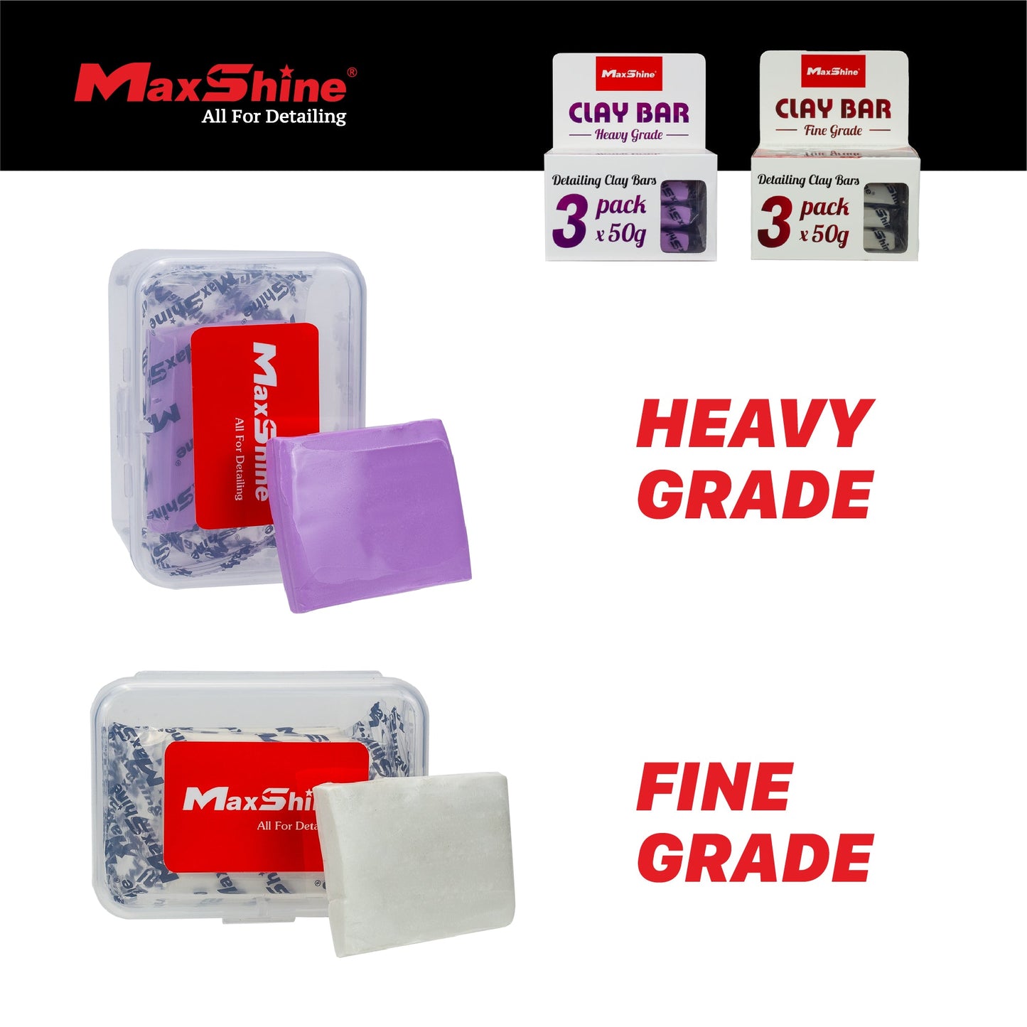 Detailing Clay Bar – 3 Pack by MaxshineUSA