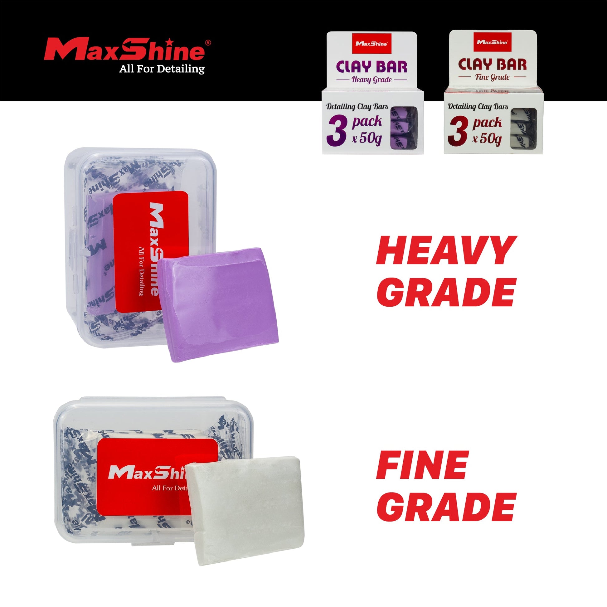Detailing Clay Bar – 3 Pack by MaxshineUSA