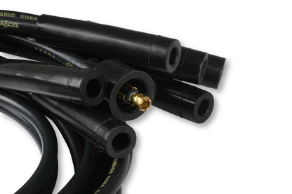 ACCEL 4040K, Spark Plug Wires, Super Stock, Spiral Core, 8mm, Black, Set by ACCEL