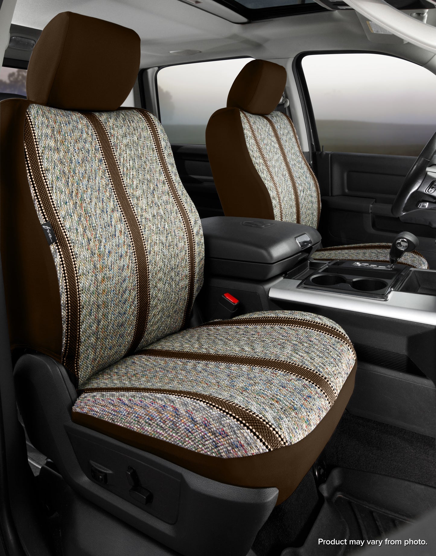TR40 Series - Wrangler Saddleblanket Custom Fit Front Seat Cover - Brown by FIA