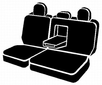 NP90 Series - Neoprene Custom Fit Rear Seat Cover- Black/Gray Center Panel by FIA