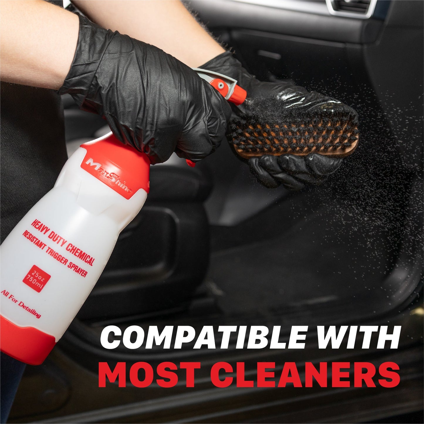 Compact Leather Cleaning Brush by MaxshineUSA
