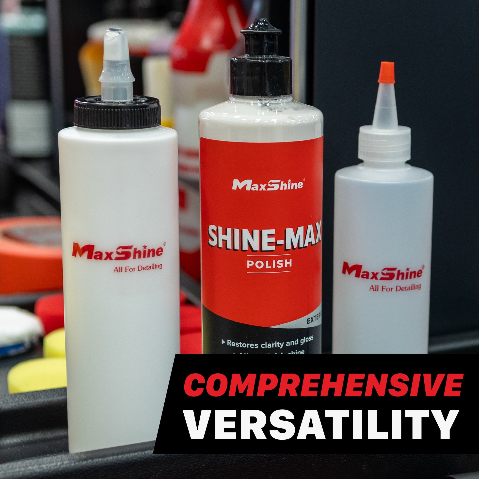 Compound Polish Wax Dispenser Bottle with Self Cleaning Cap - 400ml by MaxshineUSA