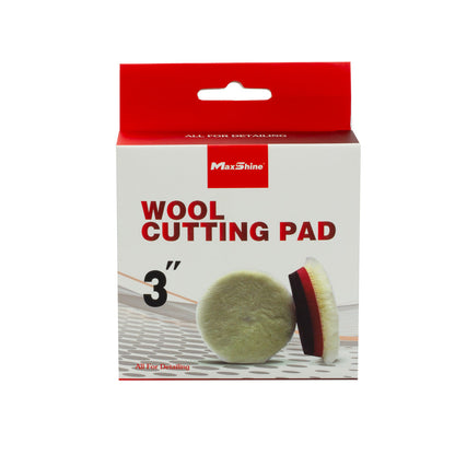 Wool Cutting Pads Rubber Backed - 3in, 5in, 6in by MaxshineUSA