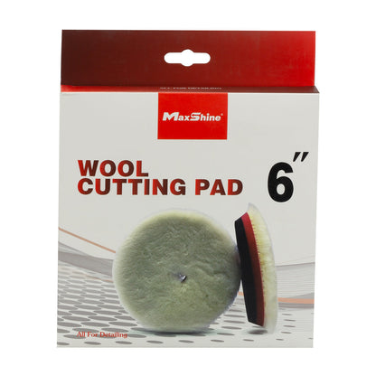 Wool Cutting Pads Rubber Backed - 3in, 5in, 6in by MaxshineUSA