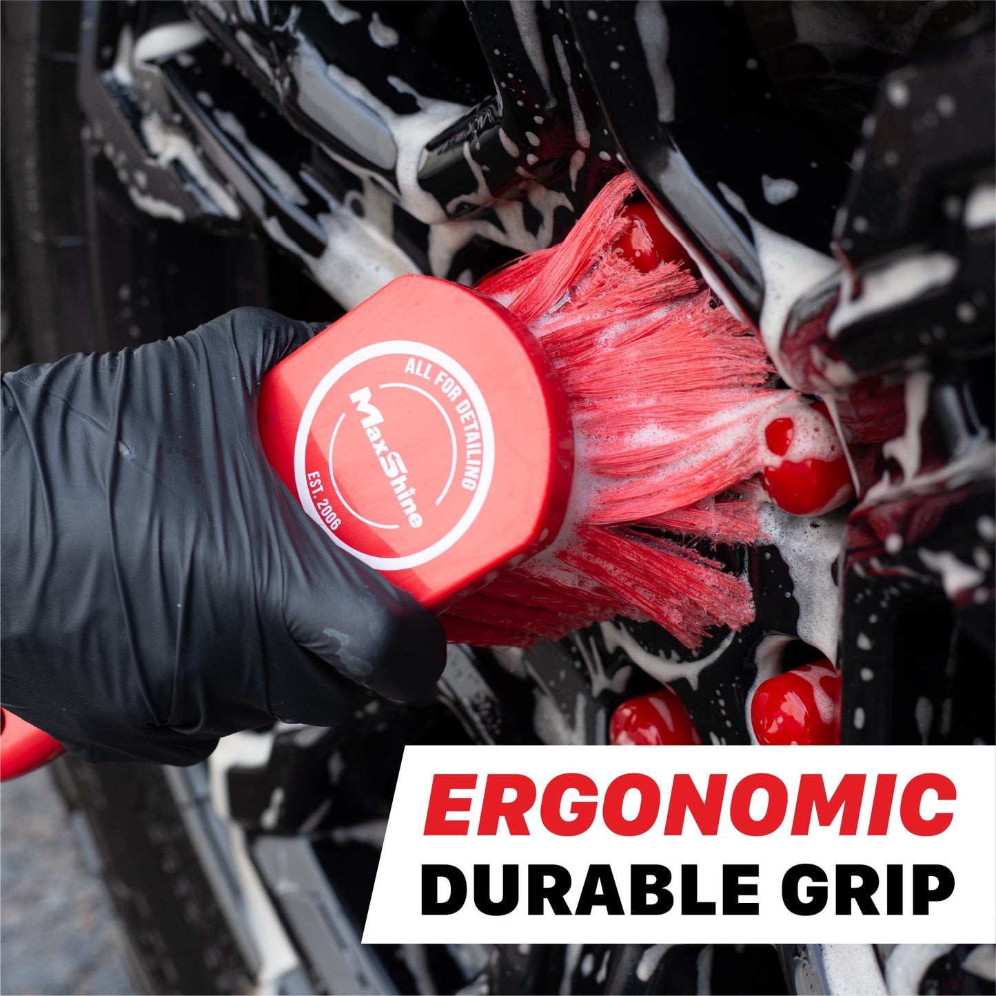 Car Wheel Brush | Exterior Surface and Wheel Cleaning Brush by MaxshineUSA