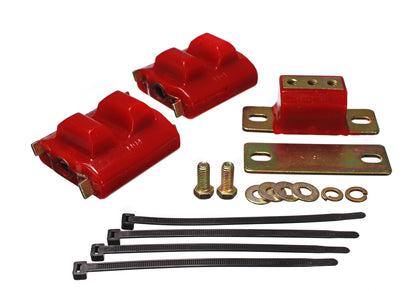 Motor And Transmission Mount; Red; Zinc Finish; Performance Polyurethane; by Energy Suspension
