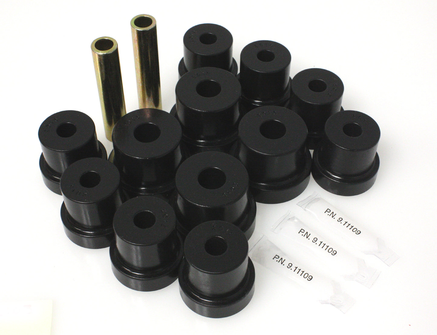 Leaf Spring Bushing Set; Black; Rear; Performance Polyurethane; by Energy Suspension