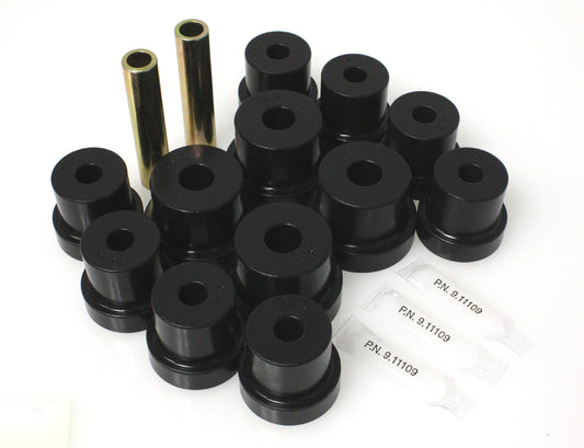 Leaf Spring Bushing Set; Black; Rear; Performance Polyurethane; by Energy Suspension